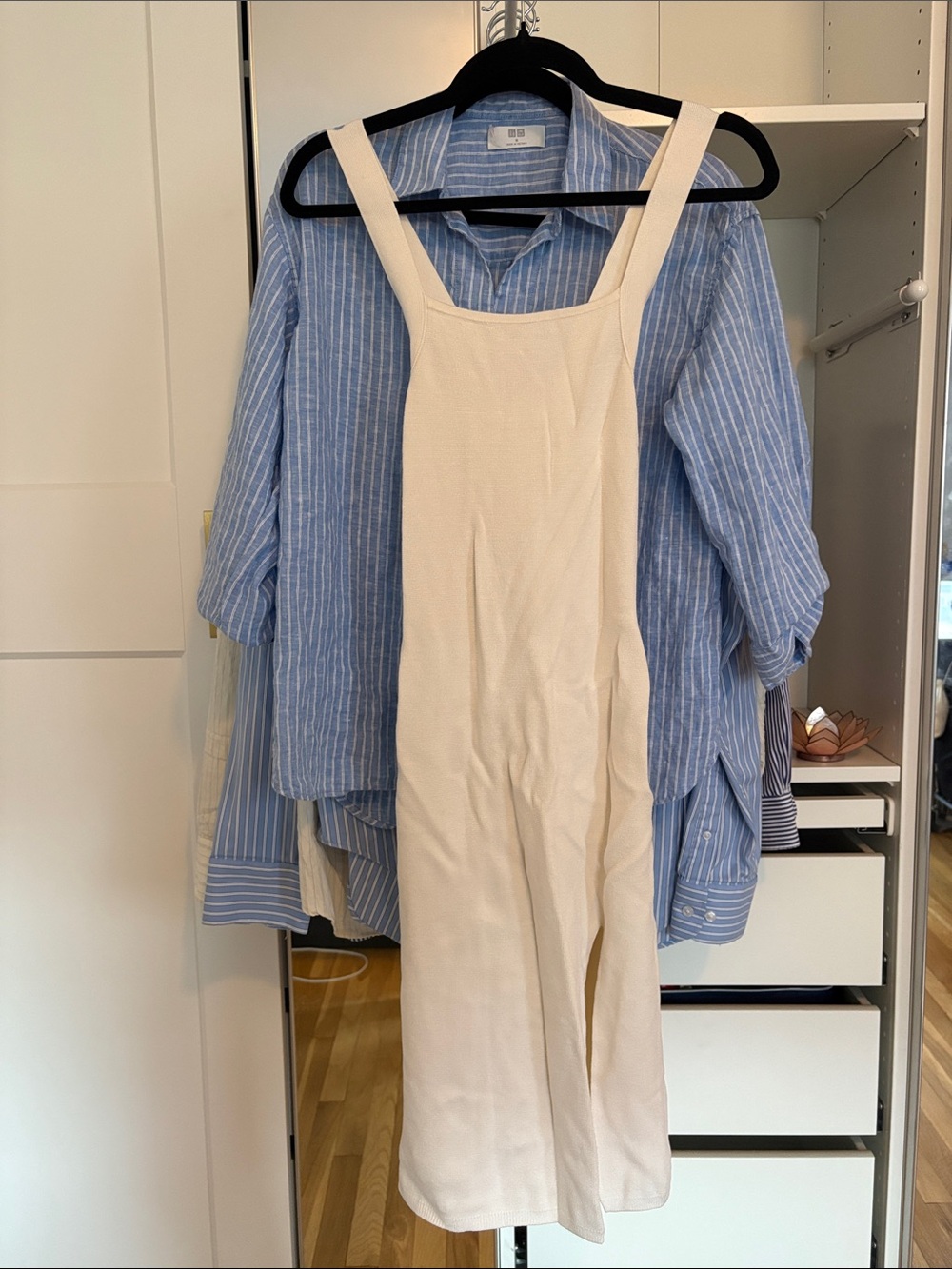 Abercrombie & Fitch Cream Midi Knit Dress